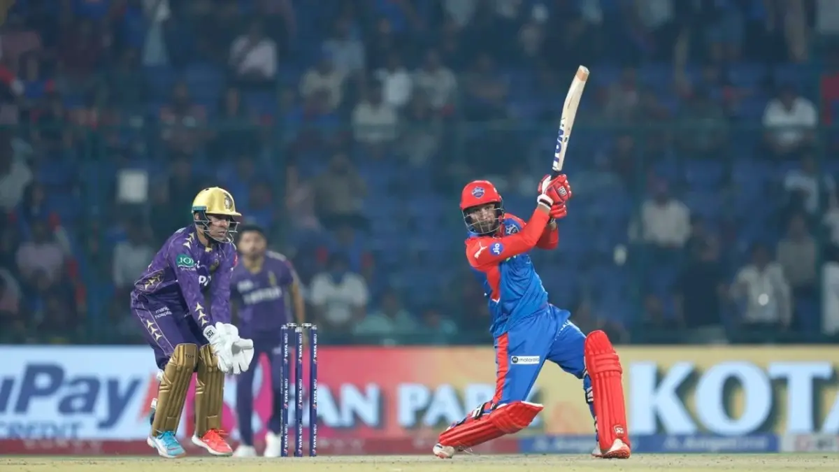 Vipraj Nigam in action against KKR.