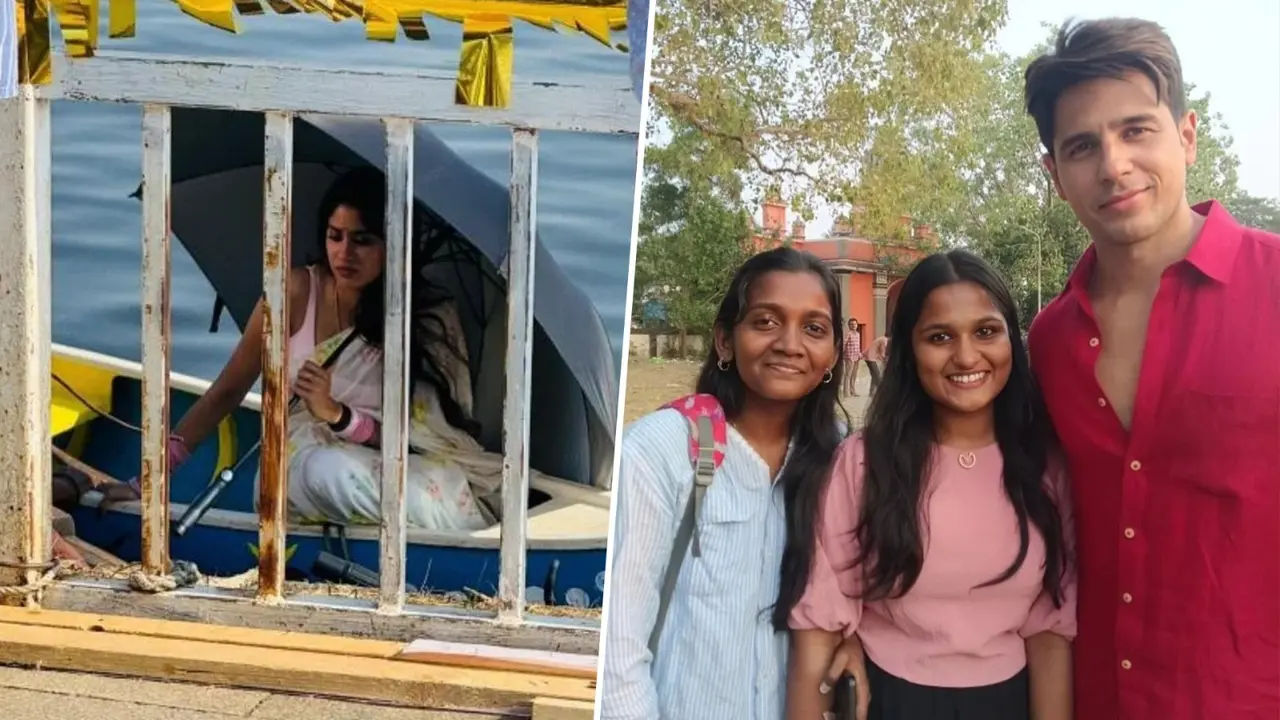 LEAKED: Sidharth Malhotra And Janhvi Kapoor Shoot A Romantic Boat Scene For Param Sundari In Kerala Viral pictures from Param Sundari set