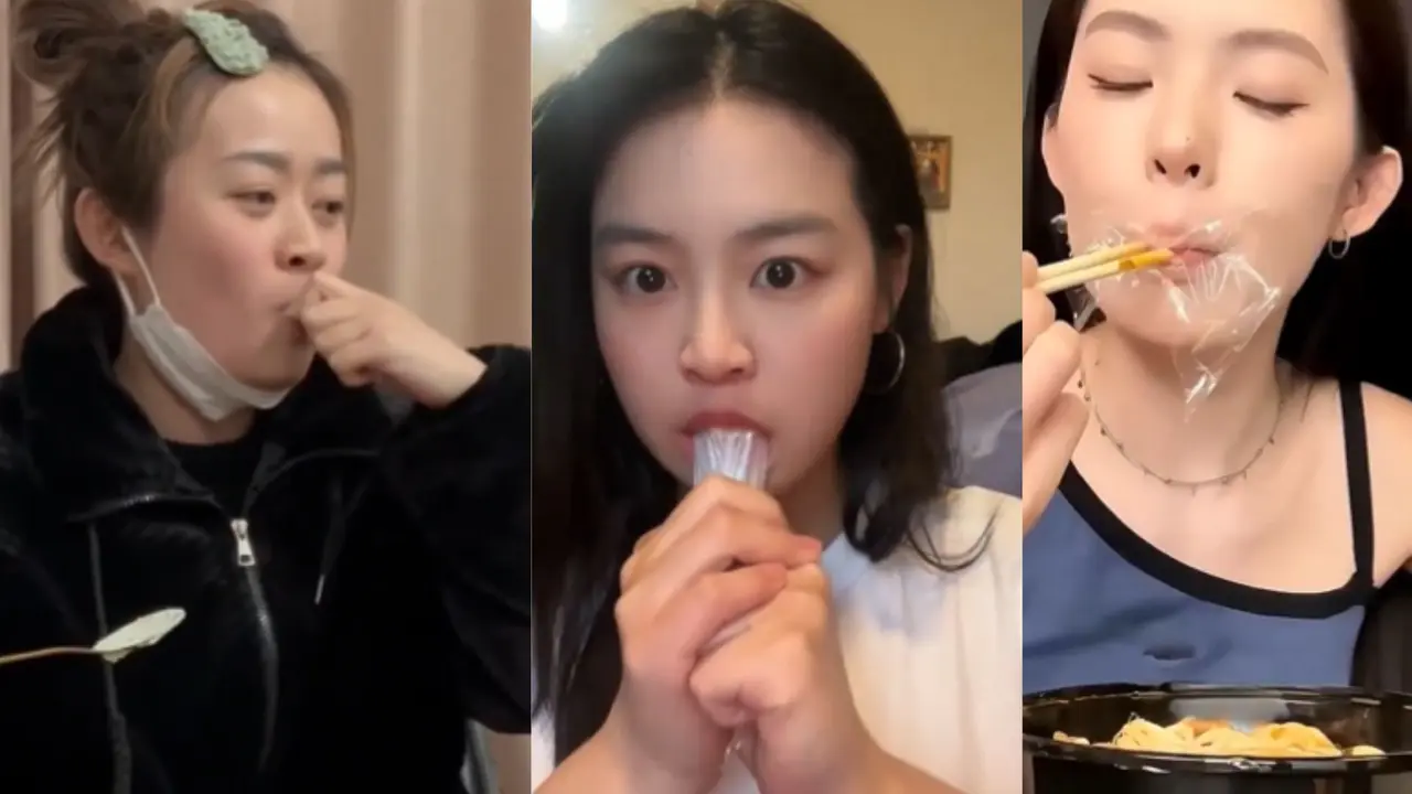 VIRAL: मुंह में प्लास्टिक लपेटकर खाना चबाया और थूक दिया... सुर्खियों में अजीबो-गरीब ट्रेंड, क्यों युवाओं में हो रहा इतना पॉपुलर? VIDEO Viral Trend