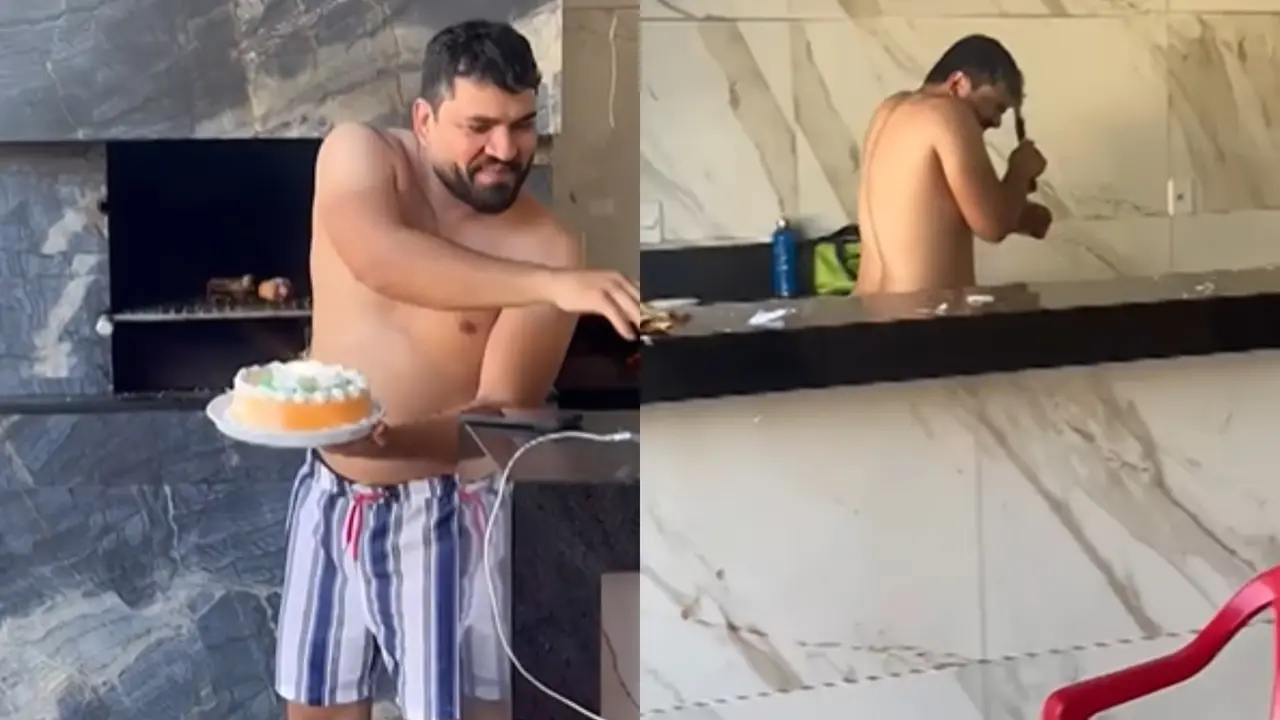 Cake Bursts Onto Birthday Boy's Face Leaving Netizens In Awe and Amusement Viral Video