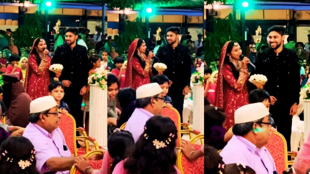 VIDEO: शादी बना म्यूजिकल कॉन्सर्ट! दुल्हन ने माइक लेकर गुनगुनाया ऐसा गाना, छू गया दिल; दूल्हे की खुशी का नहीं रहा ठिकाना Viral Video