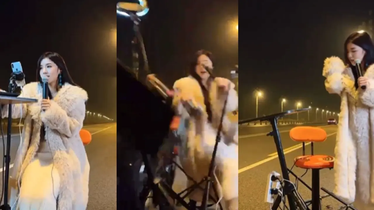 सड़क पर कुर्सी लगाकर लाइव स्ट्रीम कर रही थी महिला, सामने से आई गाड़ी ने मारी टक्कर, VIDEO देख खड़े हो जाएंगे रोंगटे viral video