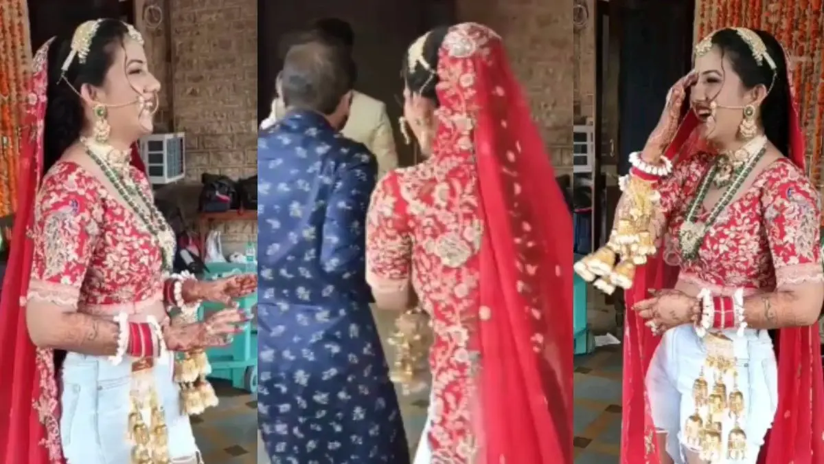 VIDEO: जब बिना लहंगे फेरे के लिए जिद पर अड़ी दुल्हन, लोगों का चकरा गया माथा; यूजर्स बोले- जींस में ब्याह नहीं देखा... Viral Video