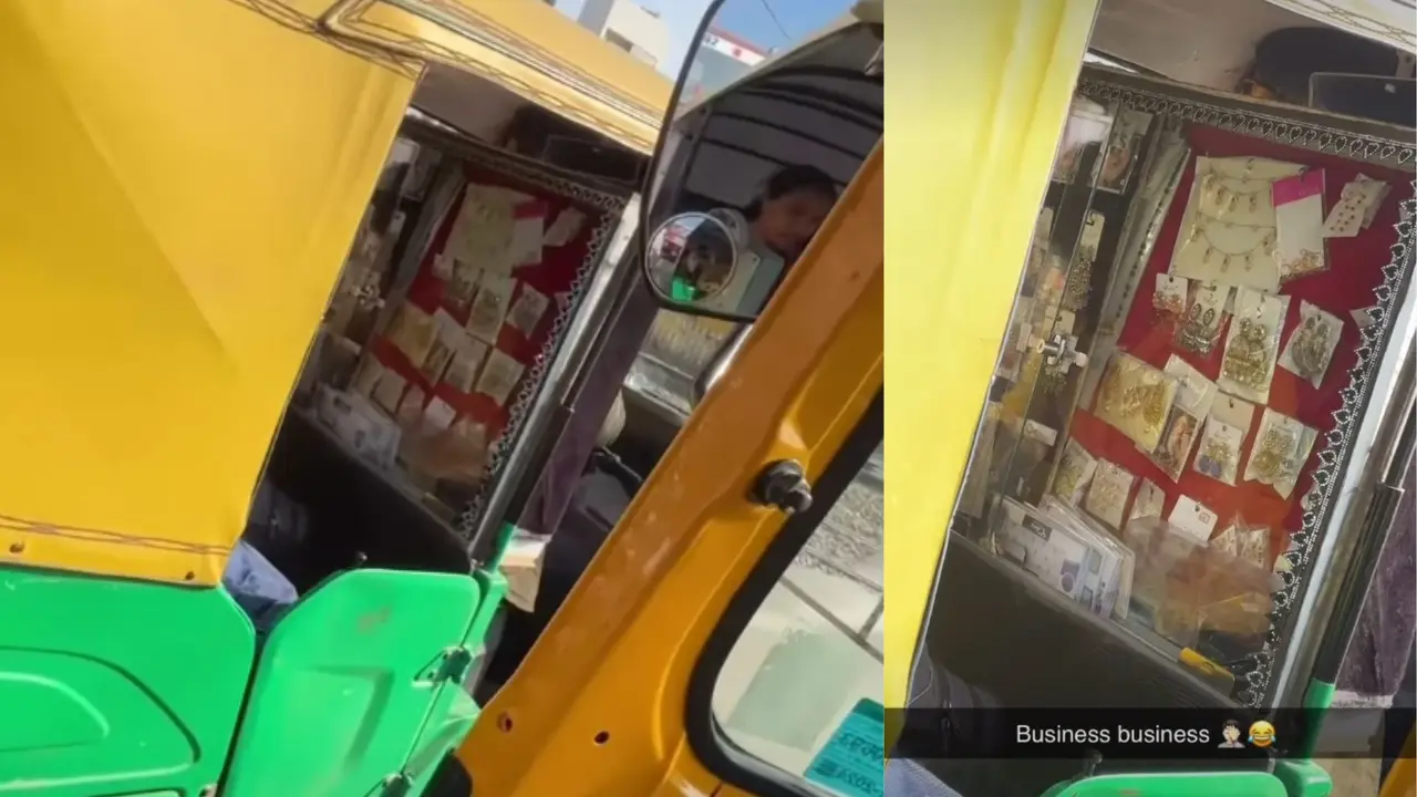 VIRAL: गजब जुगाड़! ऑटो वाले ने डबल इनकम का निकाला अनोखा तरीका, बैकसीट पर खोल ली ज्वेलरी शॉप; VIDEO देख लोग हैरान Viral Video