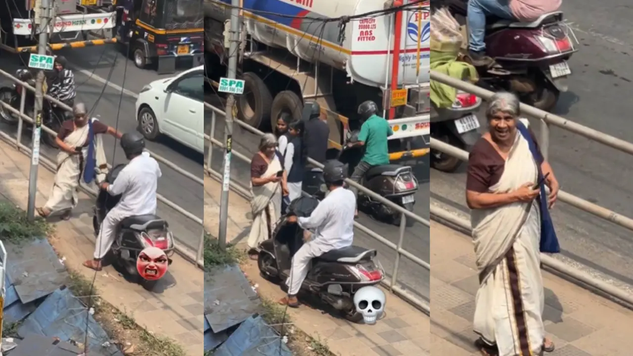 VIRAL: शख्स को सिखाया सिविक सेंस... फुटपाथ पर चढ़ाई स्कूटी तो चट्टान की तरह खड़ी हो गईं दादी, सड़क पर भेजकर ही मानीं; VIDEO Viral Video