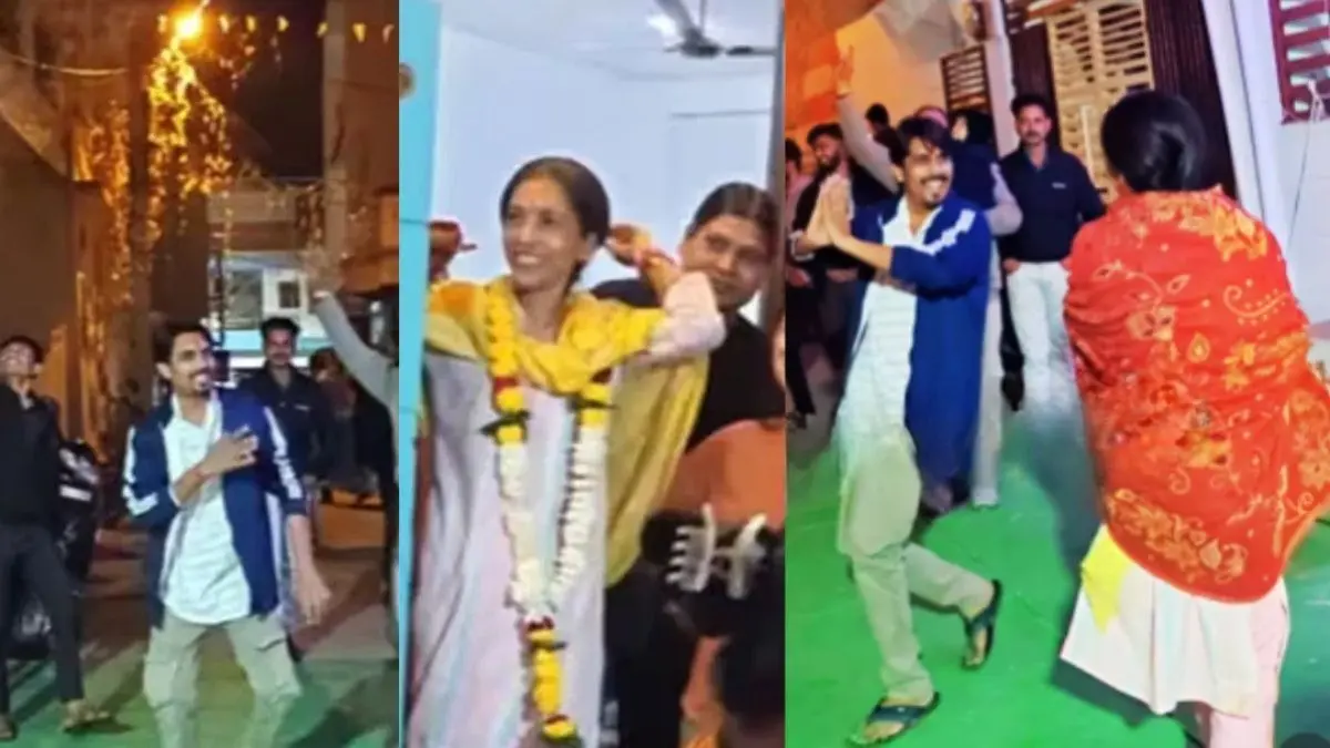 VIDEO: 10 सालों का इंतजार, चुनौतियां और... जब एक दशक बाद आई शादी की घड़ी, खुद को रोक नहीं पाए दूल्हा-दुल्हन; रिश्तेदारों के आगे यूं थिरके Viral Video