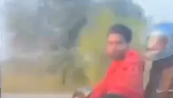 Viral Video: Handcuffed Criminal Rides Bike as Cop Takes Pillion Seat Viral Video: Handcuffed Criminal Rides Bike as Up Cop Takes Pillion Seat
