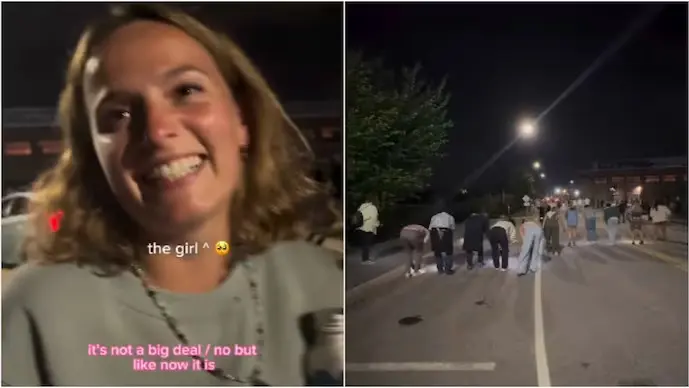 Viral Video of a girl lost his earings