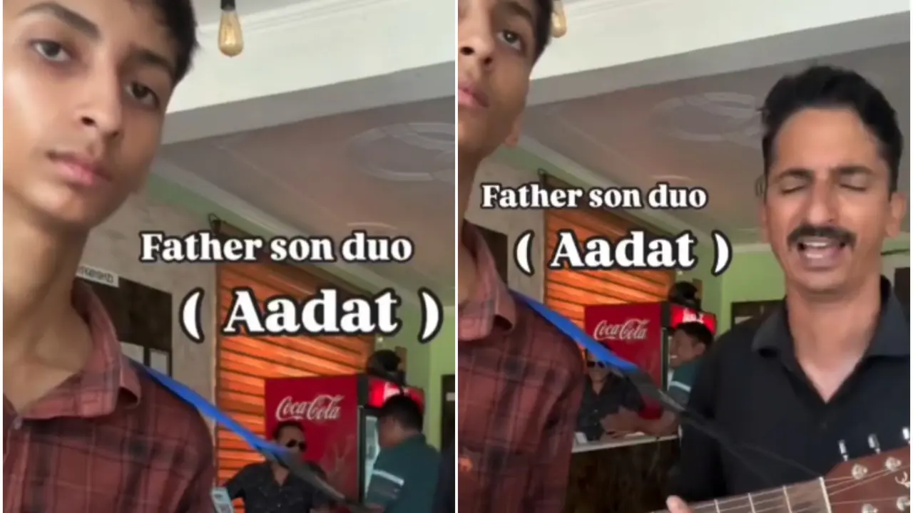 Father-Son Duo Performs Atif Aslam's Iconic ‘Aadat’ Song, Video Goes Viral VIRAL VIDEO SONG