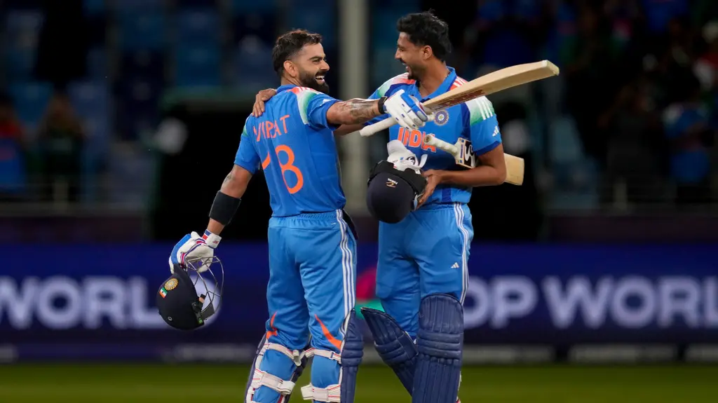 'They Should Win The Champions Trophy': Former Cricketer Goes All In On India, Claims Rohit And Co. Favourites To Win CT 2025 Virat Kohli and Axar Patel celebrate after India's win over Pakistan