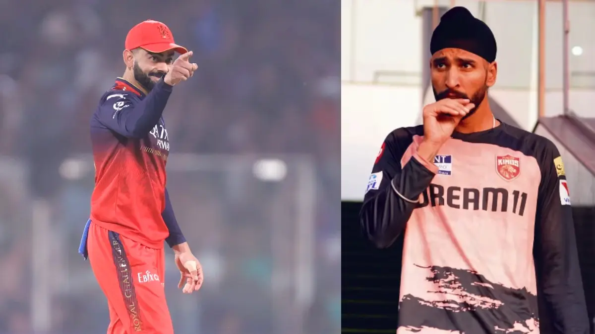 Virat Kohli and Harpreet Brar