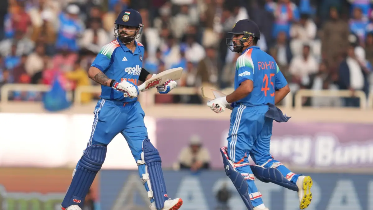 Virat Kohli and Rohit Sharma during the first IND vs SA ODI