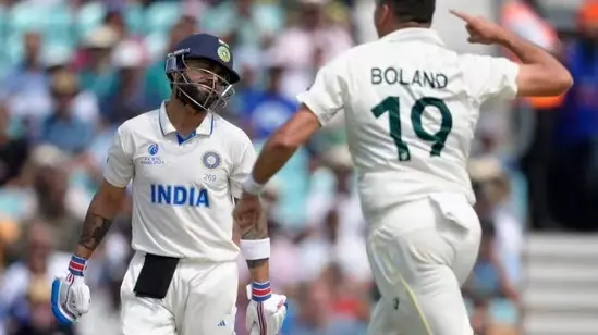 Virat Kohli and Scott Boland