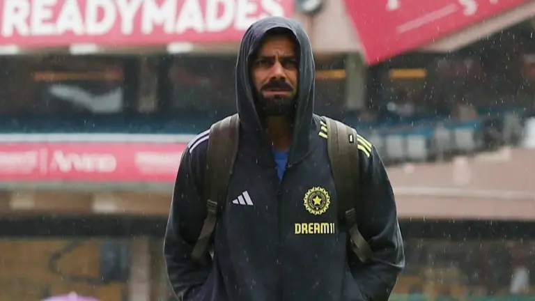 Virat Kohli at the Chinnaswamy Stadium during IND vs NZ 1st Test