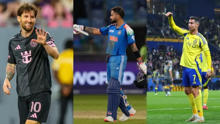 Virat Kohli, Cristiano Ronaldo and Lionel Messi