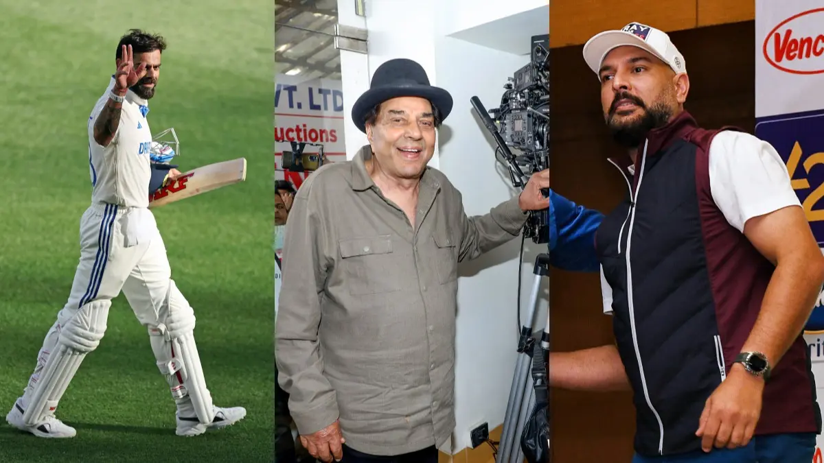 Cricket World Pays Homage: Virat Kohli , Yuvraj Singh Among Others React To Bollywood Superstar Dharmendra’s Passing Virat Kohli, Dharmendra, Yuvraj Singh