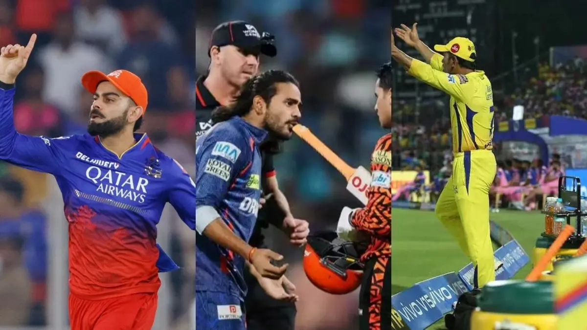 Virat Kohli, Digvesh Rathi, MS Dhoni