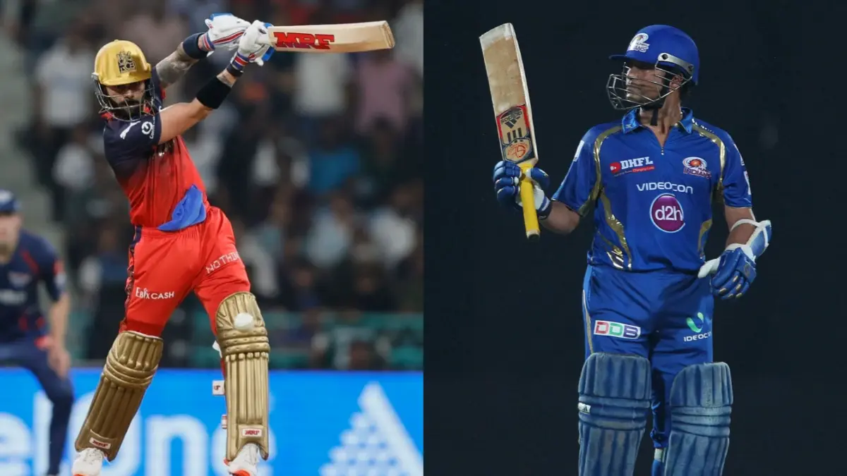 Virat Kohli Eyes Massive Record That Even Sachin Tendulkar Doesn't Have, Ex-Skipper On The Cusp Of Achieving Historic Feat In IPL 2025 Final Virat Kohli during IPL 2025 and Sachin Tendulkar during IPL 2013