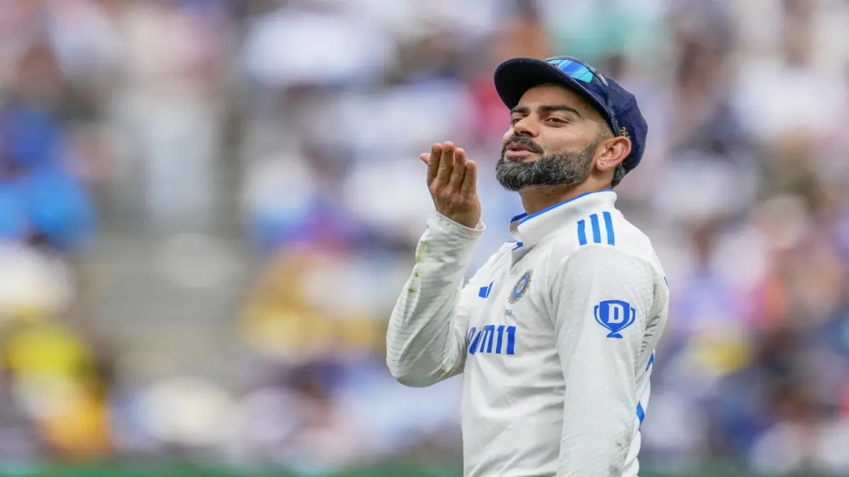 Virat Kohli gestures during a Test match