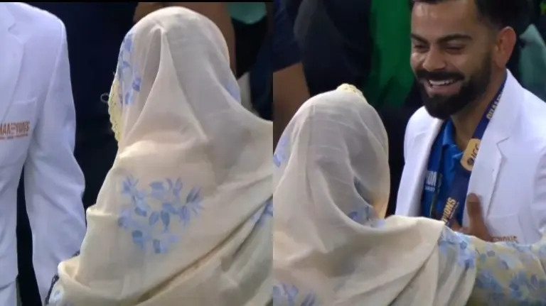 Virat Kohli greets Mohammed Shami's mother
