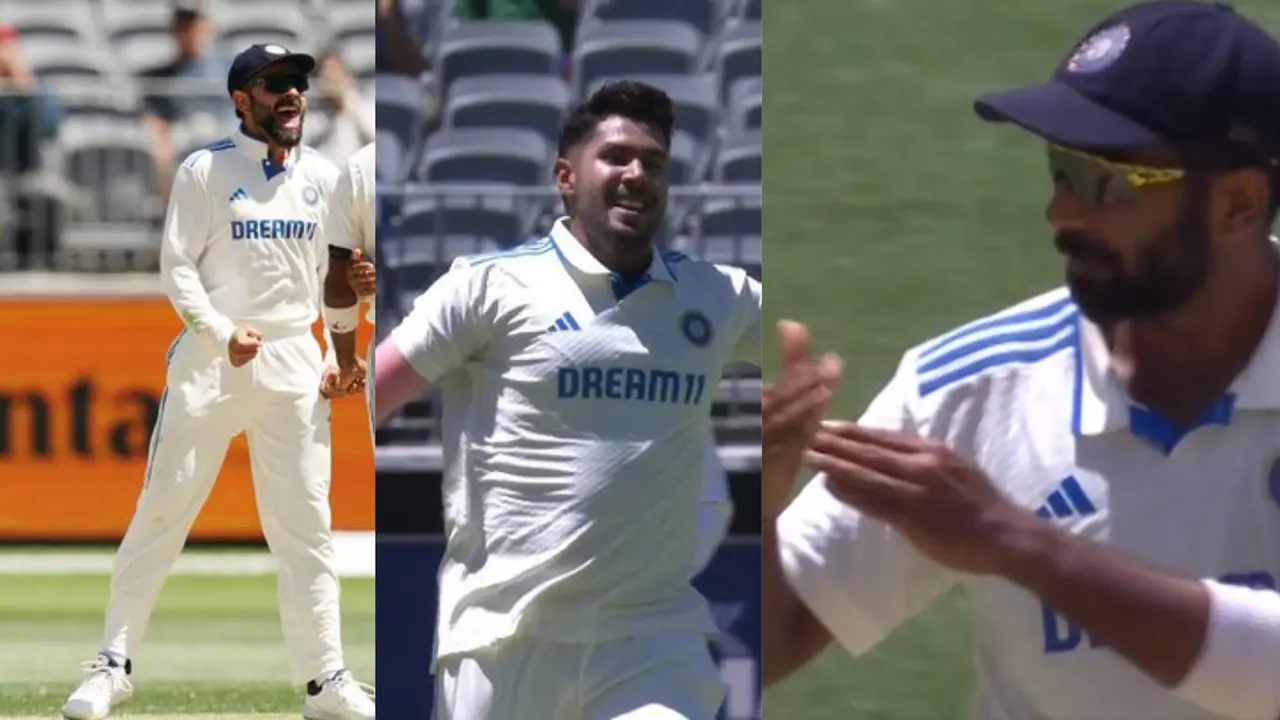 Virat Kohli, Harshit Rana And Jasprit Bumrah