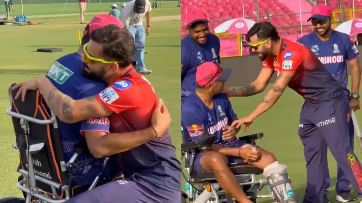 Virat Kohli Hugs Rahul Dravid