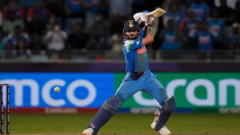 Virat Kohli in action against Pakistan