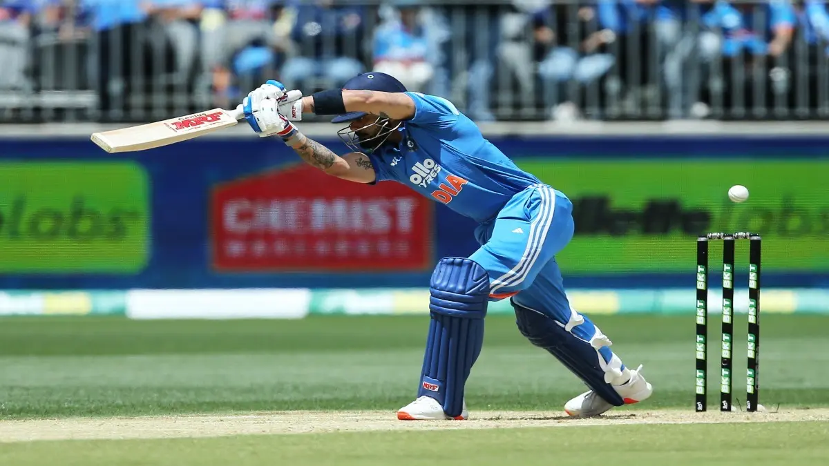 Virat Kohli in action during IND vs AUS 1st ODI