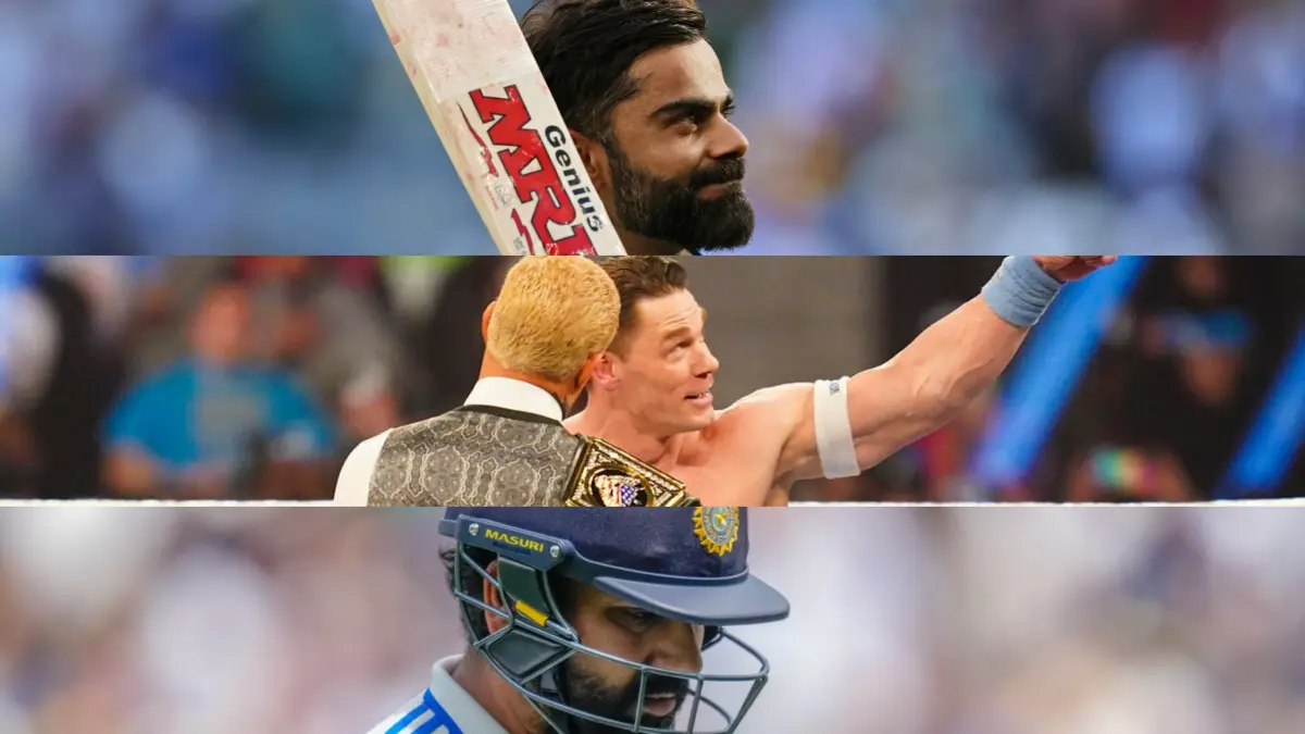 Virat Kohli, John Cena and Rohit Sharma