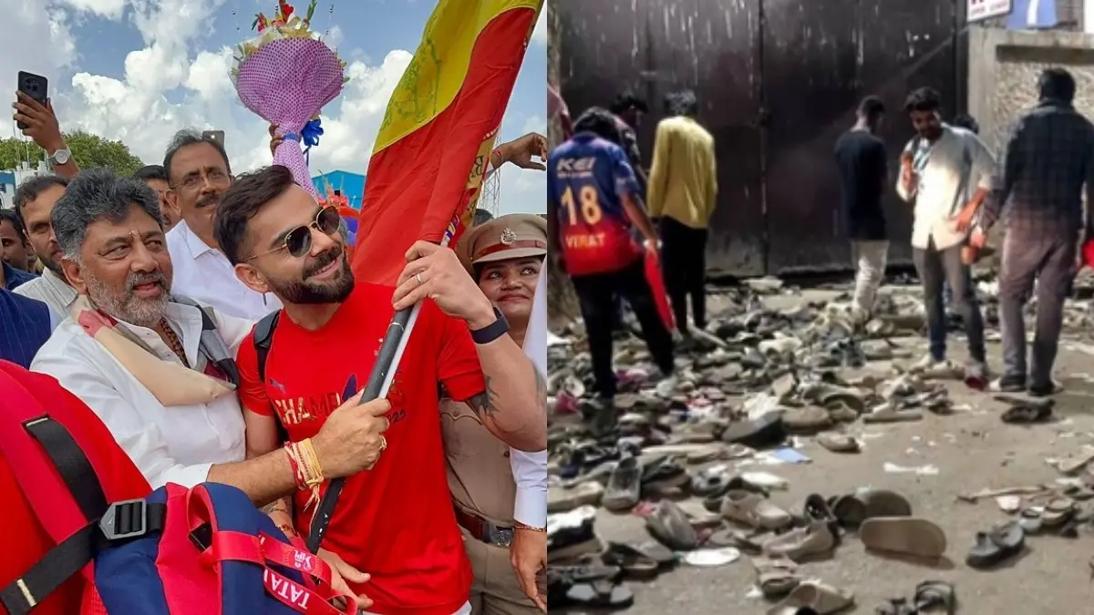 Virat Kohli (L), Chinnaswamy Stampede (R)