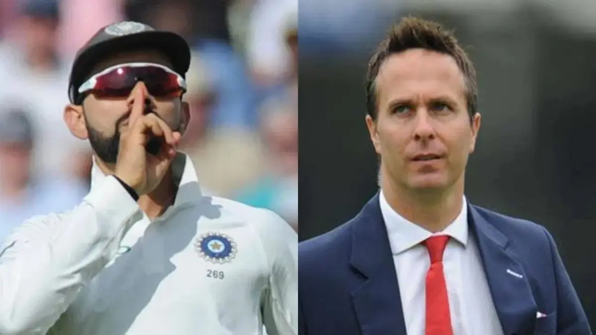 'Only Averaged 33 in...': Michael Vaughan Mocks Virat Kohli's Absence Ahead of 1st Test Between India-England at Leeds? Virat Kohli (L), Michael Vaughan (R)