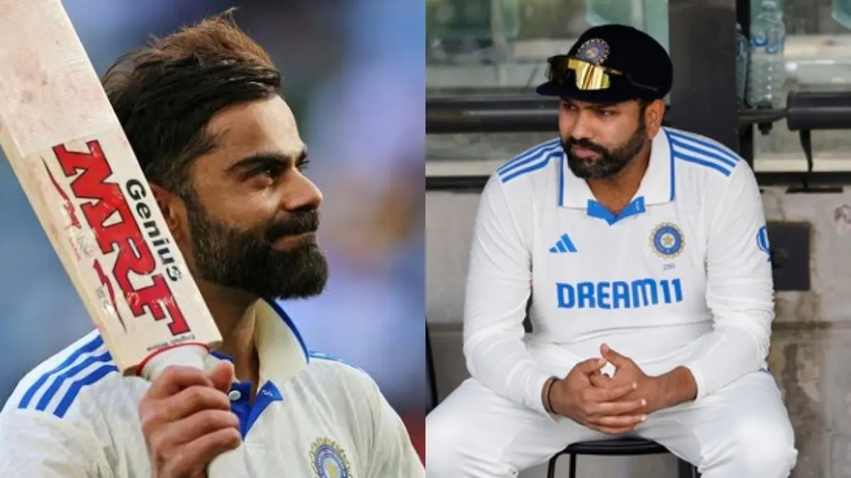 Virat Kohli (L), Rohit Sharma (R)