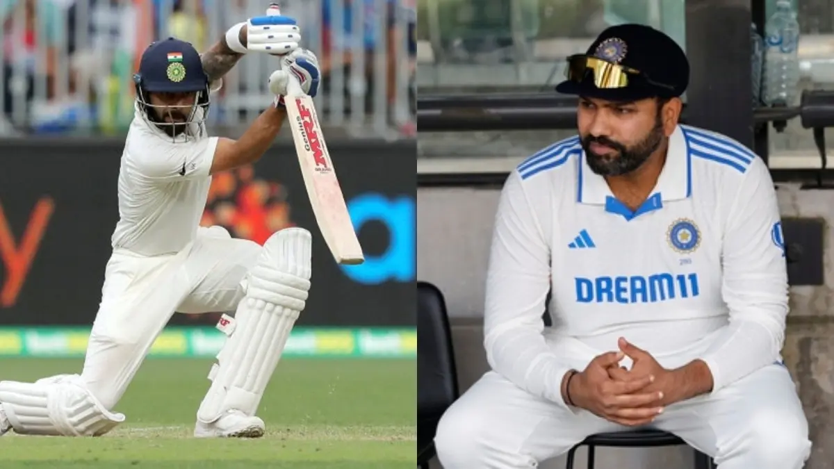 Virat Kohli (L), Rohit Sharma (R)