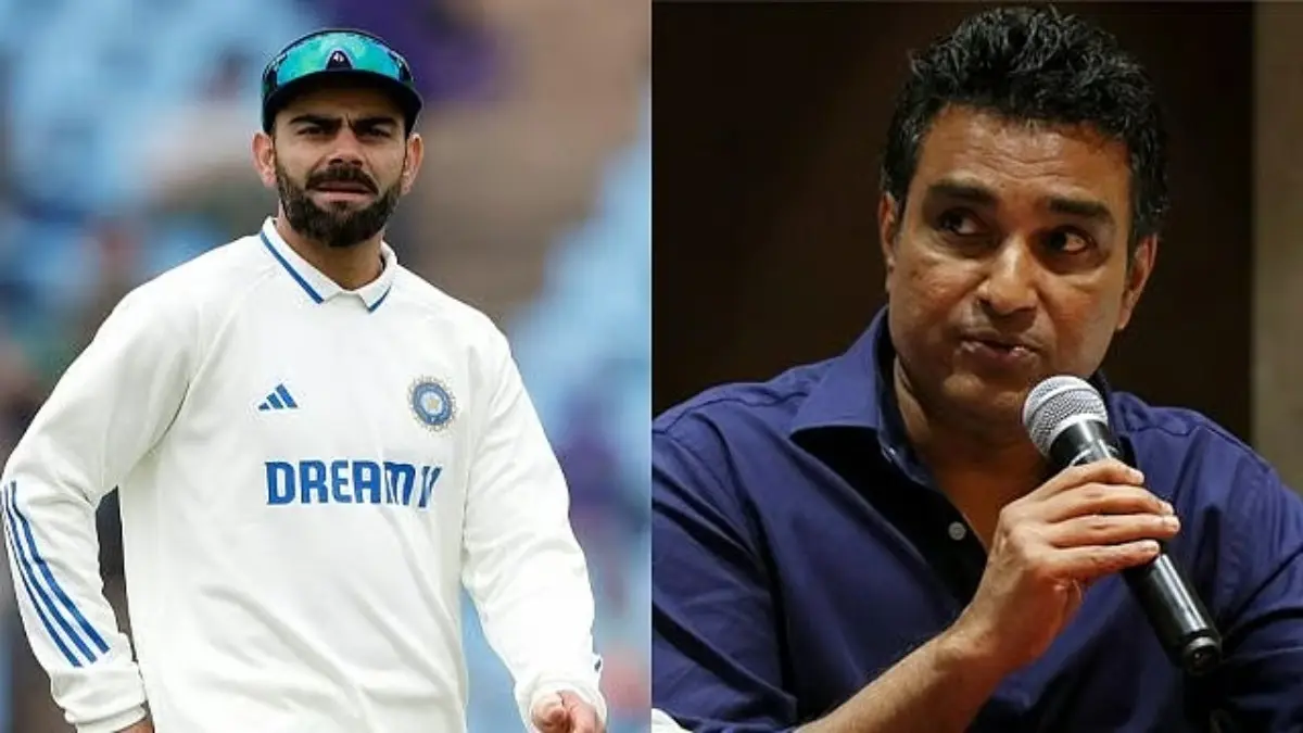 Virat Kohli (L), Sanjay Manjrekar (R)