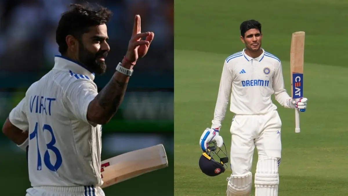 Virat Kohli (L), Shubman Gill (R)