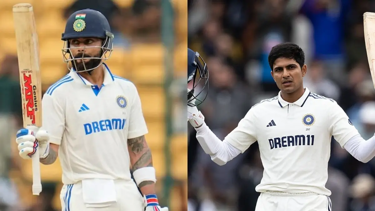 Virat Kohli (L), Shubman Gill (R)