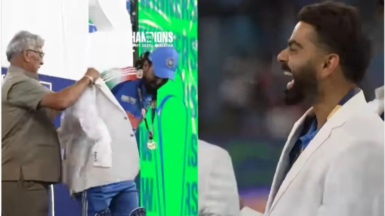 virat kohli make fun of kl Rahul in champions trophy post match ceremony