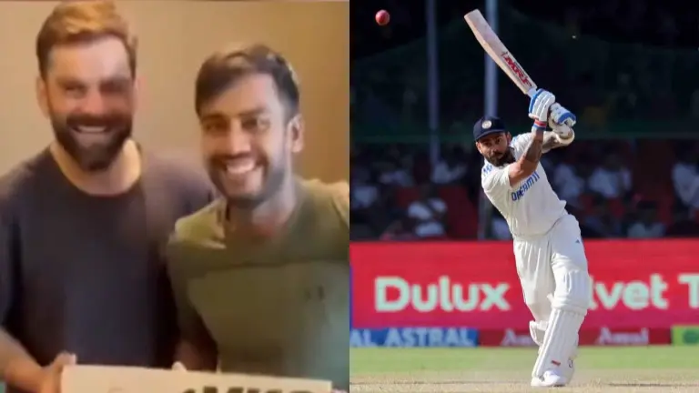 Virat Kohli Showcases His Bengali Speaking Skills While Accepting a Gift from Mehidy Hasan Miraz Virat Kohli, Mehidy Hasan Miraz