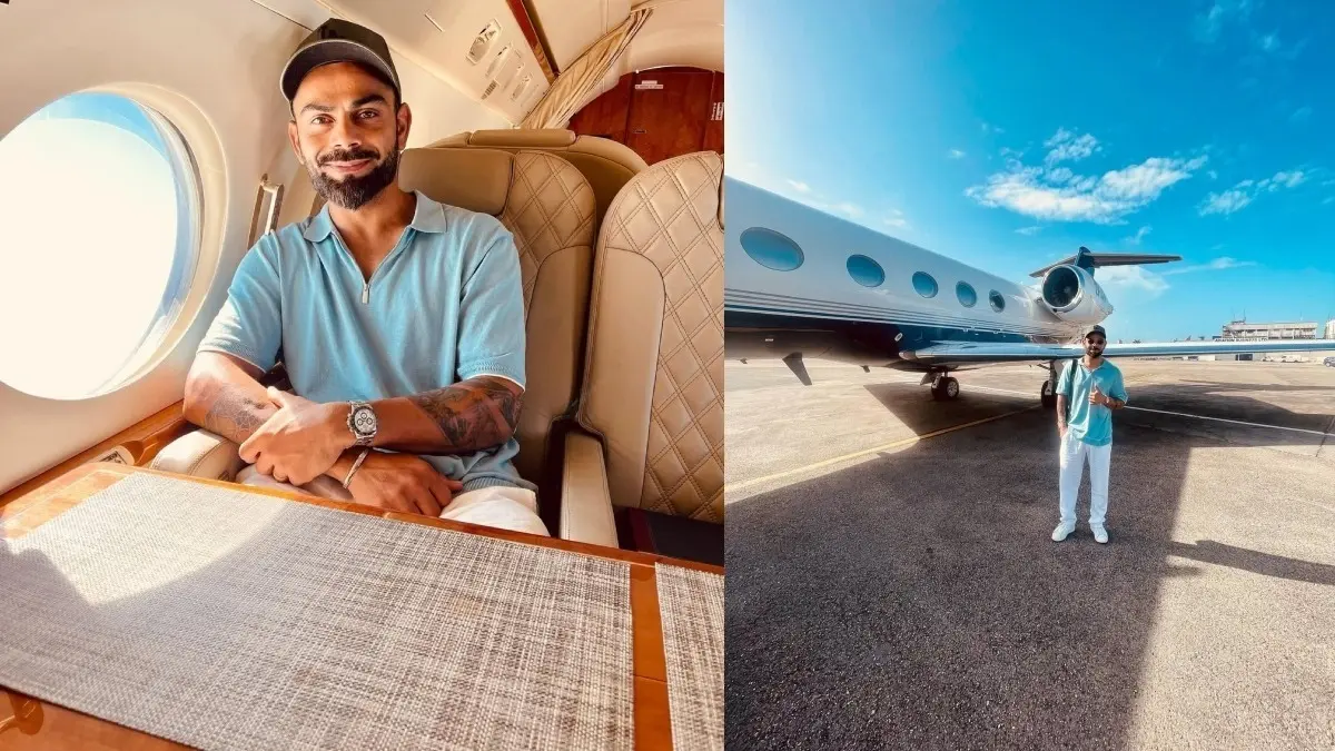Virat Kohli on a Private Jet