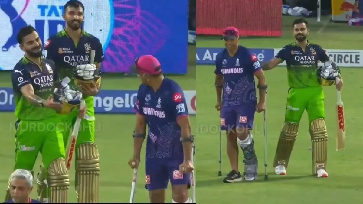 virat Kohli request to Rahul Dravid not walk on field with help of Crutches video went viral
