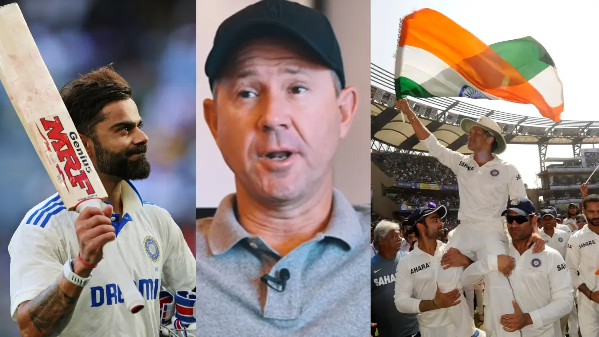 Virat Kohli, Ricky Ponting and Sachin Tendulkar