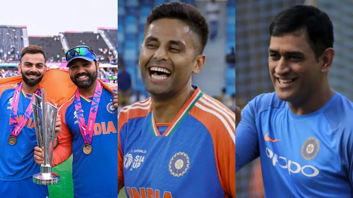 Virat Kohli, Rohit Sharma, Suryakumar Yadav, MS Dhoni
