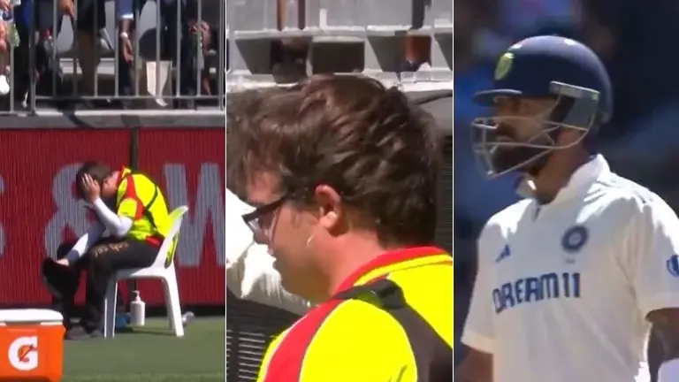 Virat Kohli's six hits a security personnel