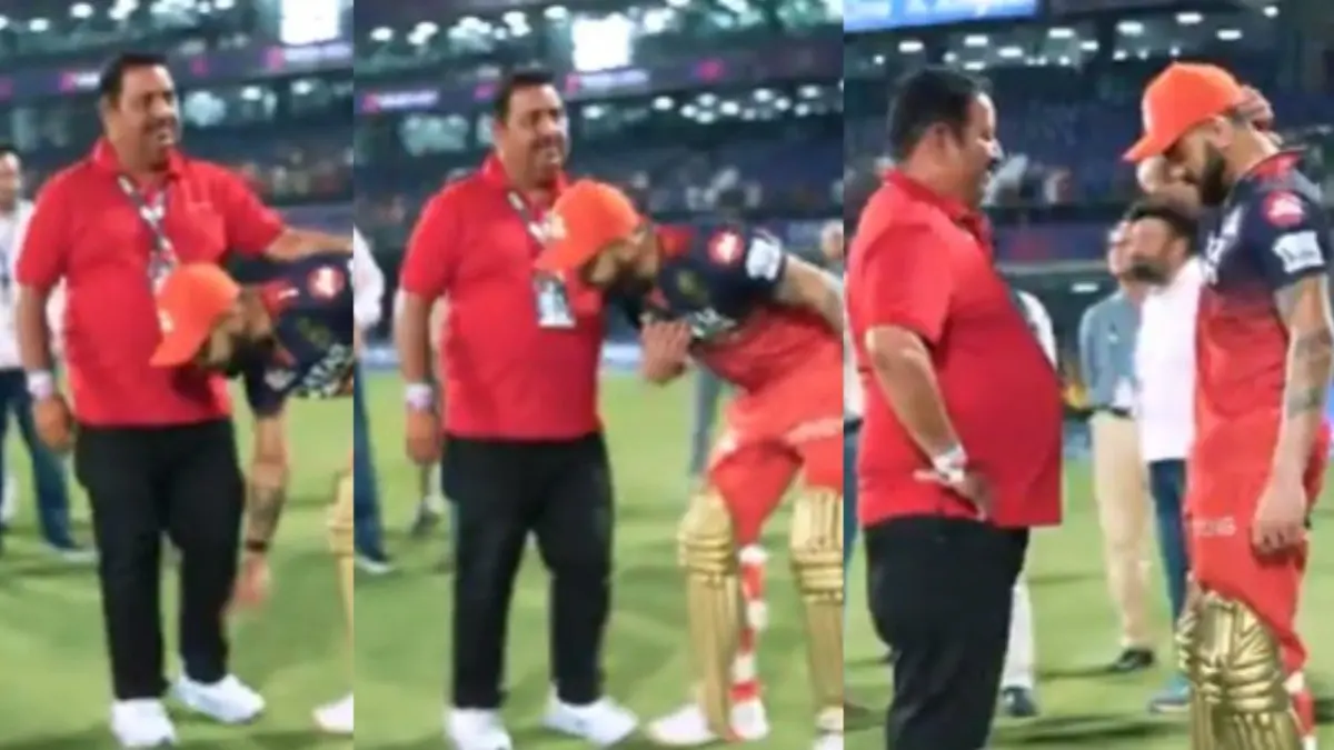 Virat Kohli seeks blessing from his childhood coach Rajkumar Sharma