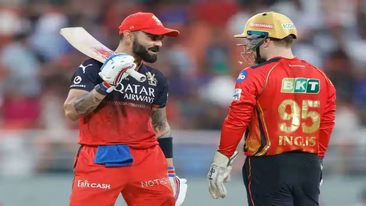 IPL 2025: Virat Kohli Decimates Punjab Kings In Mallanpur, RCB Secure 5th Win Away From Home To Boost Playoff Hopes Virat Kohli shares a light moment with Josh Inglis