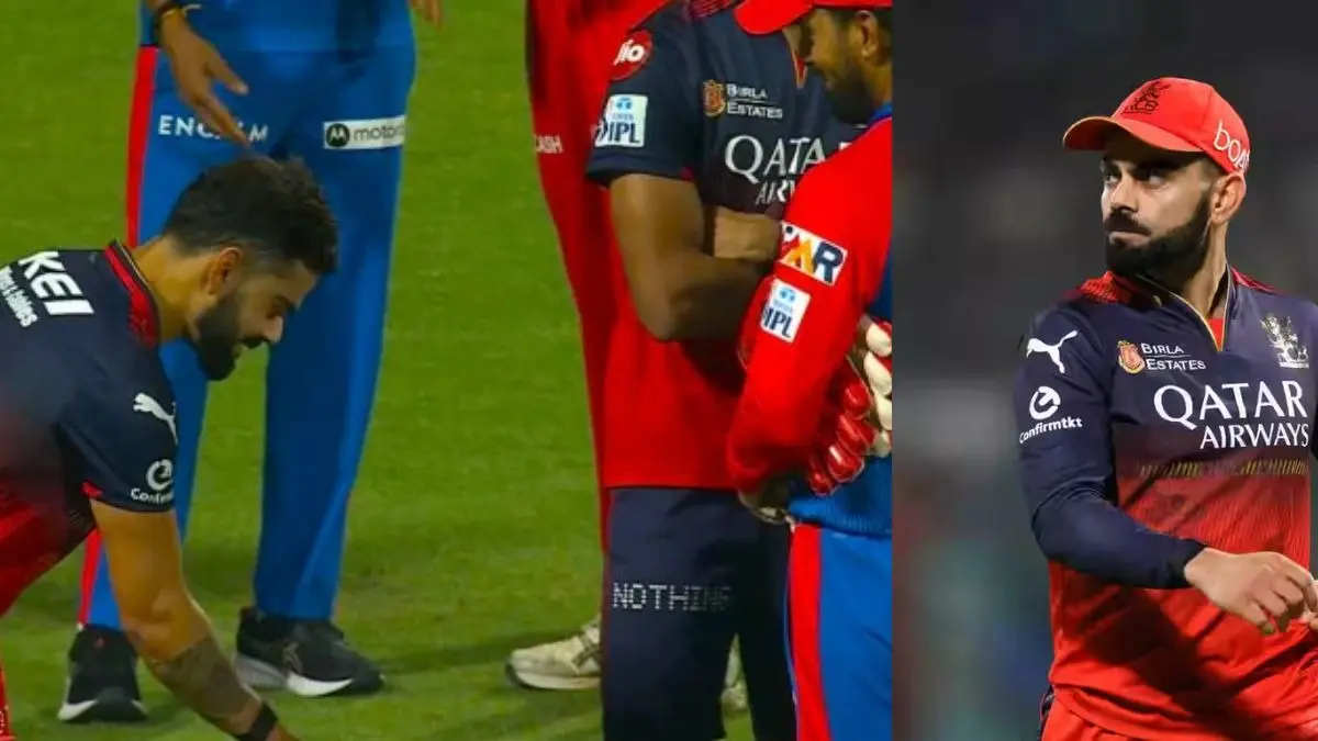 virat kohli takes revenge from delhi capitals recreates kl Rahul kantara celebration viral video