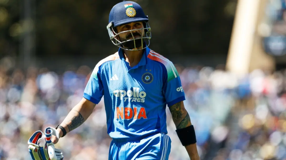 Virat Kohli walks away after being dismissed in the Adelaide ODI
