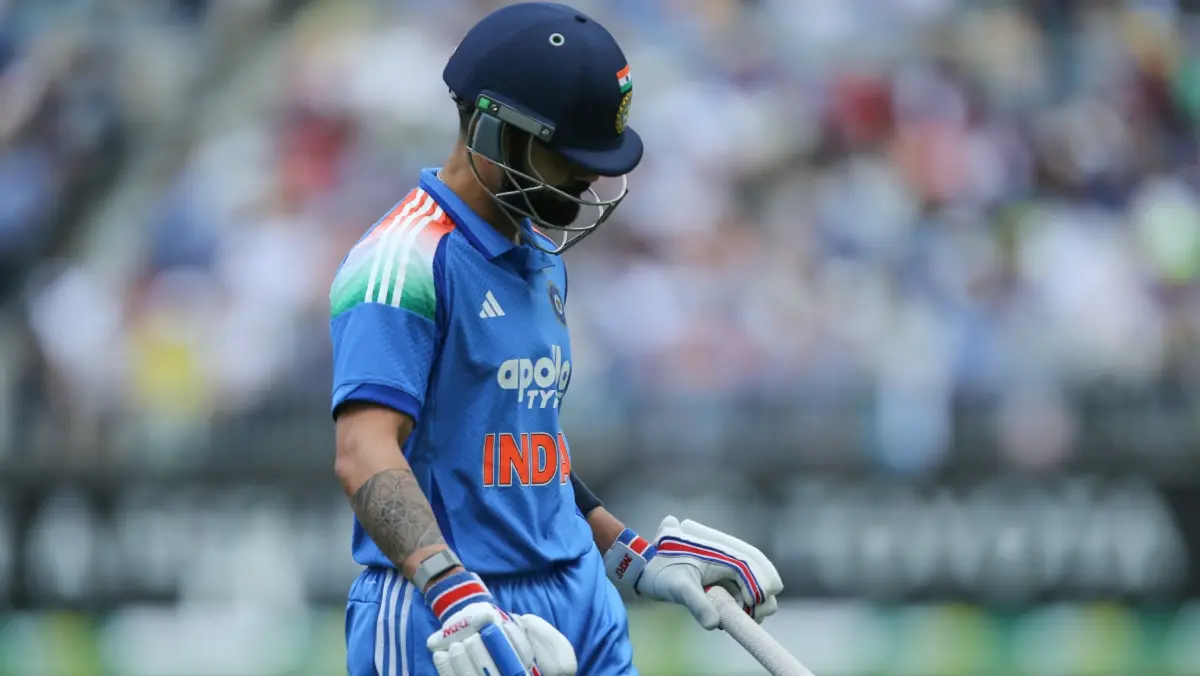 Virat Kohli walks away after being dismissed in the first IND vs AUS ODI