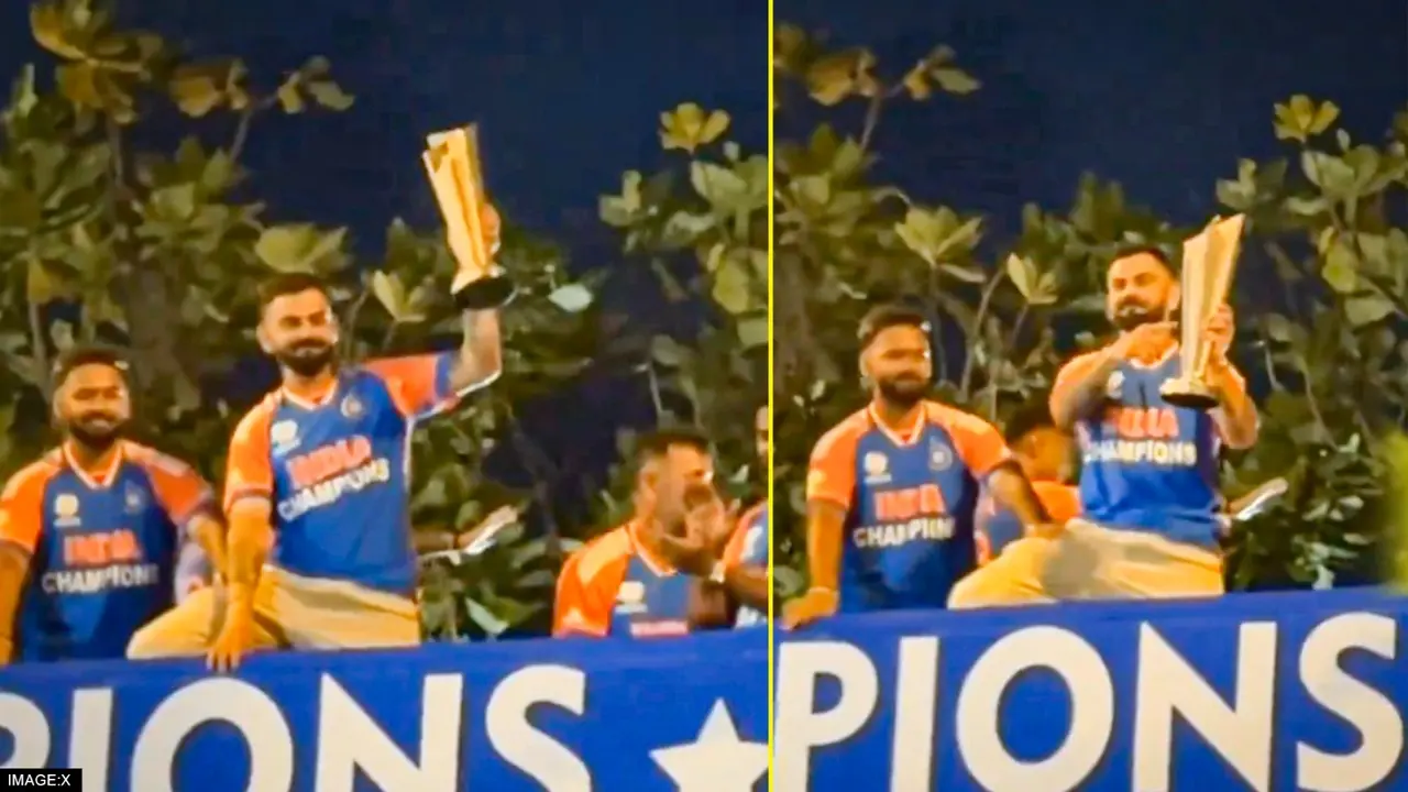 Virat Kohli During Victory Parade
