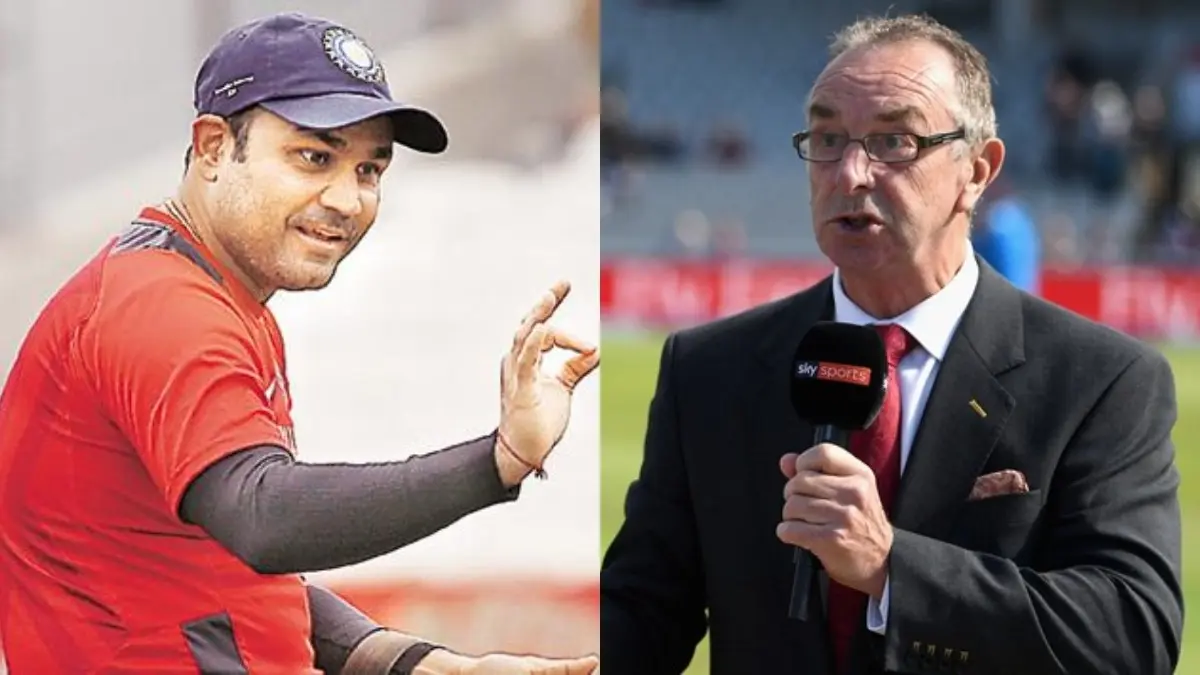 Virender Sehwag (L), David Lloyd (R)